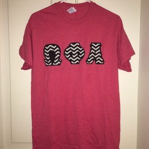 Omega Phi Alpha letter shirt